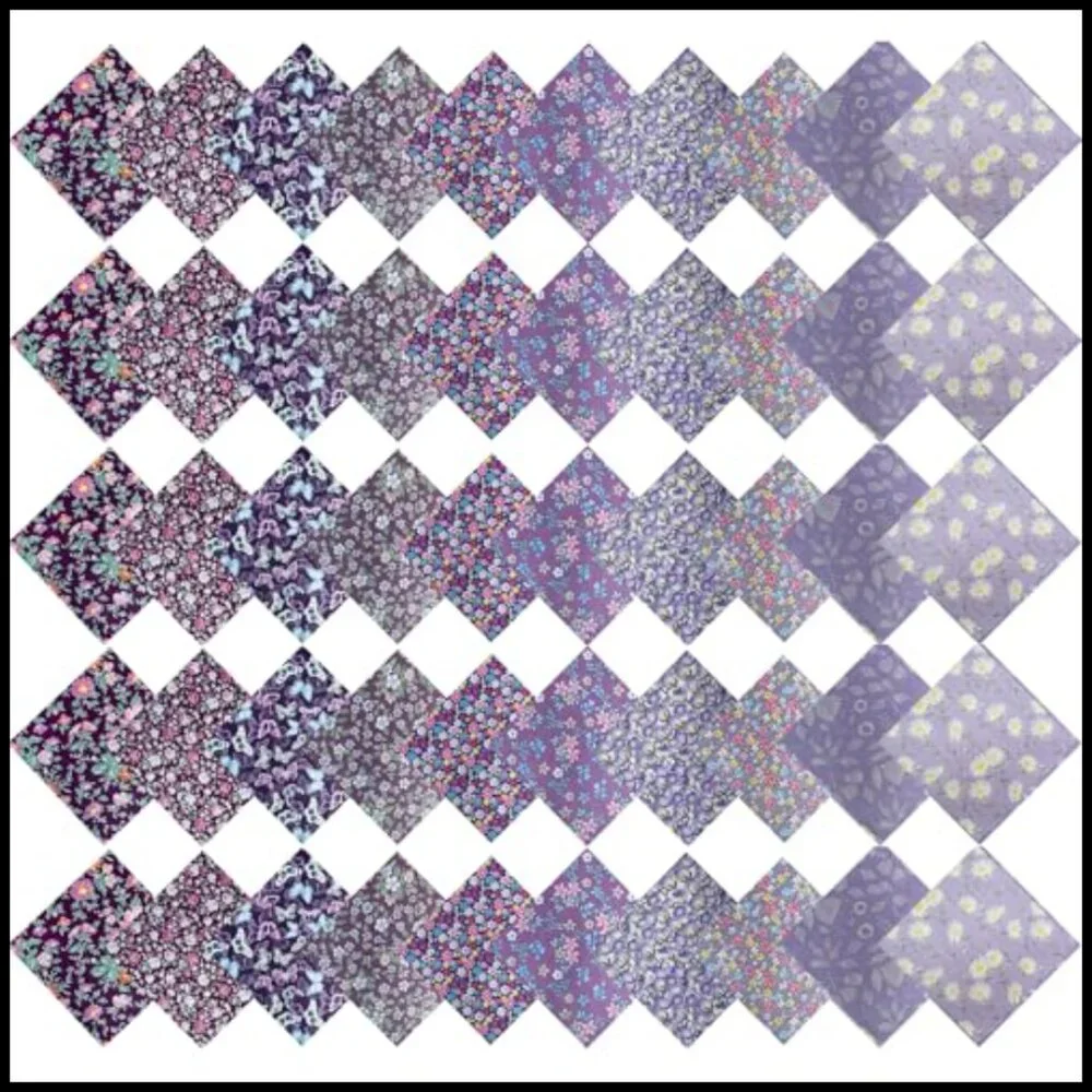 Floral Fabric Squares Quilting Supplies DIY Sewing Craft Patchwork Bundle
